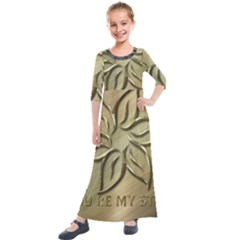 You Are My Star Kids  Quarter Sleeve Maxi Dress by NSGLOBALDESIGNS2
