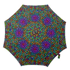 Points Mandala Kaleidoscope Hook Handle Umbrellas (small) by Simbadda