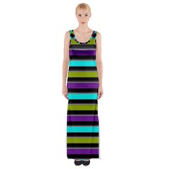 Retro Stripe 1 Version 2 Maxi Thigh Split Dress by dressshop