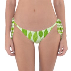 Autumn Pattern Reversible Bikini Bottom by Hansue