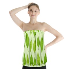 Autumn Pattern Strapless Top by Hansue
