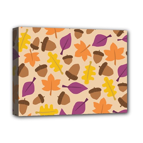 Acorn Pattern Deluxe Canvas 16  X 12  (stretched)  by Hansue