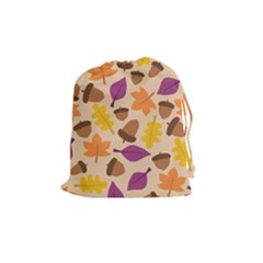Acorn Pattern Drawstring Pouch (medium) by Hansue