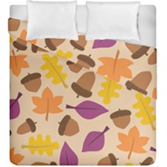 Acorn Pattern Duvet Cover Double Side (king Size) by Hansue
