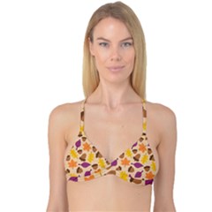 Acorn Pattern Reversible Tri Bikini Top by Hansue