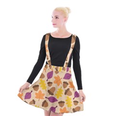 Acorn Pattern Suspender Skater Skirt by Hansue