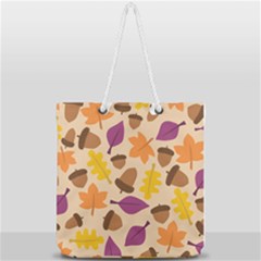 Acorn Pattern Full Print Rope Handle Tote (large) by Hansue