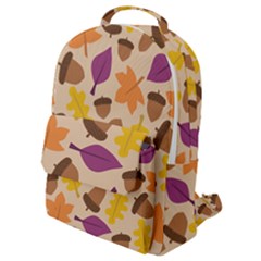 Acorn Pattern Flap Pocket Backpack (small) by Hansue