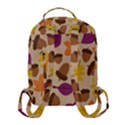 Acorn Pattern Flap Pocket Backpack (Small) View3