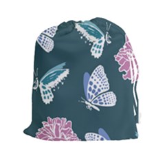 Butterfly  Drawstring Pouch (xxl) by Hansue