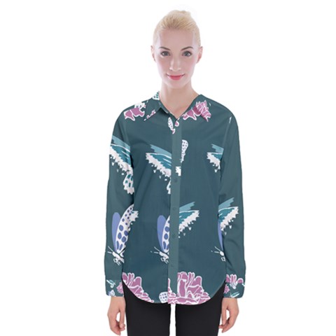 Butterfly  Womens Long Sleeve Shirt by Hansue