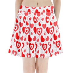 Hearts Pleated Mini Skirt by Hansue