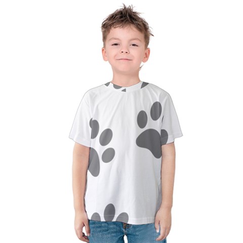 Pets Footprints Kids  Cotton Tee by Hansue