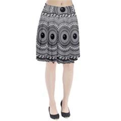 Graphic Design Round Geometric Pleated Skirt by Nexatart