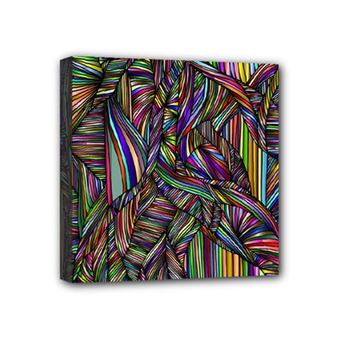 Background Wallpaper Abstract Lines Mini Canvas 4  X 4  (stretched) by Nexatart