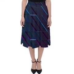 Glass Scifi Violet Ultraviolet Classic Midi Skirt by Sapixe