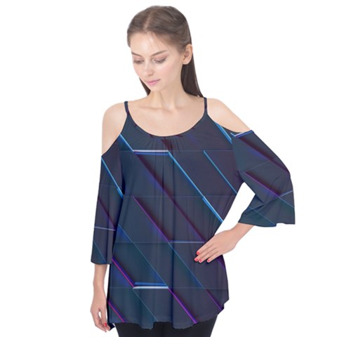 Glass Scifi Violet Ultraviolet Flutter Tees by Sapixe