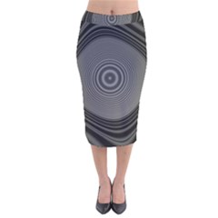 Digital Art Background Black White Velvet Midi Pencil Skirt by Sapixe