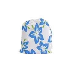 Hibiscus Wallpaper Flowers Floral Drawstring Pouch (small) by Sapixe