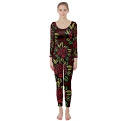 Seamless Tile Background Abstract Long Sleeve Catsuit by Sapixe