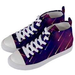 Meteor Shower 1 Women s Mid-top Canvas Sneakers by JadehawksAnD