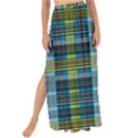 Playing with Plaid Kitten (Blue) Pattern Maxi Chiffon Tie-Up Sarong View1