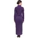 Luv Machine Robot Houndstooth Pattern Purple Turtleneck Maxi Dress View2