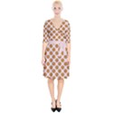 Waffle Polka Dot Pattern Wrap Up Cocktail Dress View1