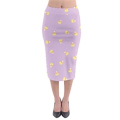 Candy Corn (purple) Midi Pencil Skirt by JessisArt