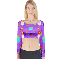 Saint Nicholas Saint Nicholas Long Sleeve Crop Top by Sapixe