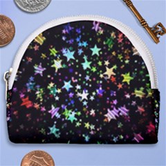 Christmas Star Gloss Lights Light Horseshoe Style Canvas Pouch by Sapixe