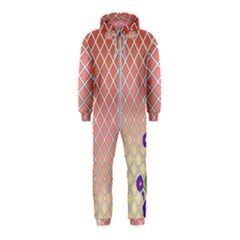 Morning Glory Argyle (blue Sky) Pattern Hooded Jumpsuit (kids) by emilyzragz