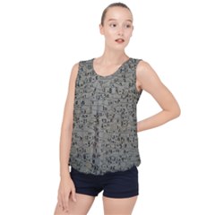 Art Letters Alphabet Abstract Text Bubble Hem Chiffon Tank Top by Sapixe