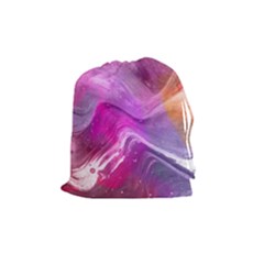 Background Art Abstract Watercolor Drawstring Pouch (medium) by Sapixe