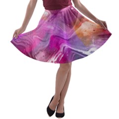 Background Art Abstract Watercolor A-line Skater Skirt by Sapixe
