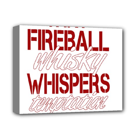 Fireball Whiskey Shirt Solid Letters 2016 Deluxe Canvas 14  X 11  (stretched) by crcustomgifts