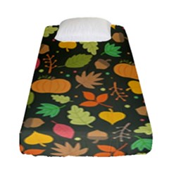 Thanksgiving Pattern Fitted Sheet (single Size) by Valentinaart