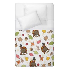Thanksgiving Turkey Pattern Duvet Cover (single Size) by Valentinaart