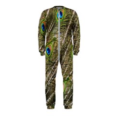 Peacock Feathers Color Plumage Green Onepiece Jumpsuit (kids) by Sapixe