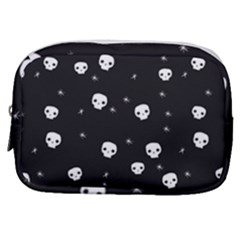 Pattern Skull Stars Halloween Gothic On Black Background Make Up Pouch (small) by genx