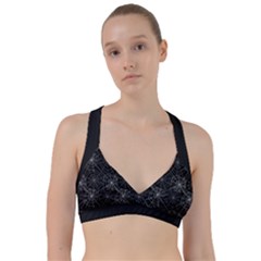 Pattern Spiderweb Halloween Gothic On Black Background Sweetheart Sports Bra by genx