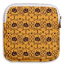 Pattern Pumpkin Spider Vintage Halloween Gothic orange and black Mini Square Pouch View2