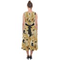 Doge meme Doggo Kekistan Funny Pattern Midi Tie-Back Chiffon Dress View2