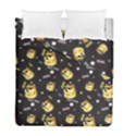 Doge Much Thug WOW Pattern Funny Kekistan Meme dog black background Duvet Cover Double Side (Full/ Double Size) View1