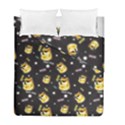 Doge Much Thug WOW Pattern Funny Kekistan Meme dog black background Duvet Cover Double Side (Full/ Double Size) View2