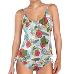 Apu Apustaja And Groyper Pepe The Frog Frens Hawaiian Shirt With Red Hibiscus On White Background From Kekistan Tankini Set by snek