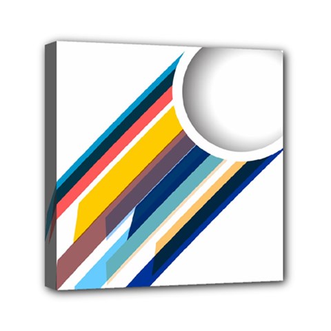 Vector Geometric Polygons And Circles Mini Canvas 6  X 6  (stretched) by Mariart