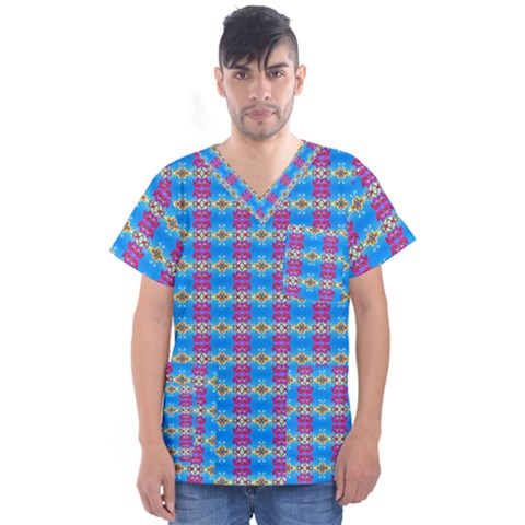 Opulent 016ix  Men s V-neck Scrub Top by Momc