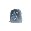 Christmas, Cute Giraffe With Bird Drawstring Pouch (XS) View1