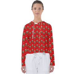 Trump Wrait Pattern Make Christmas Great Again Maga Funny Red Gift With Snowflakes And Trump Face Smiling Women s Slouchy Sweat by snek